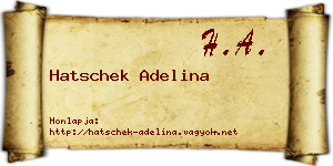 Hatschek Adelina névjegykártya
